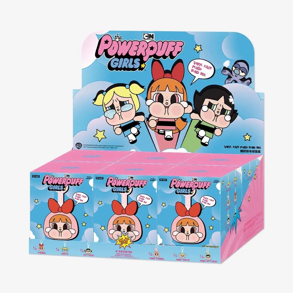 Pop Mart Cry Baby X Powerpuff Girls Series Vinyl Face Plush Blind Box Full Set